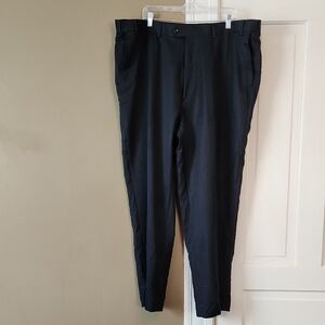 Roundtree & Yorke Navy Blue Dress Pants Straight-Leg Tailored